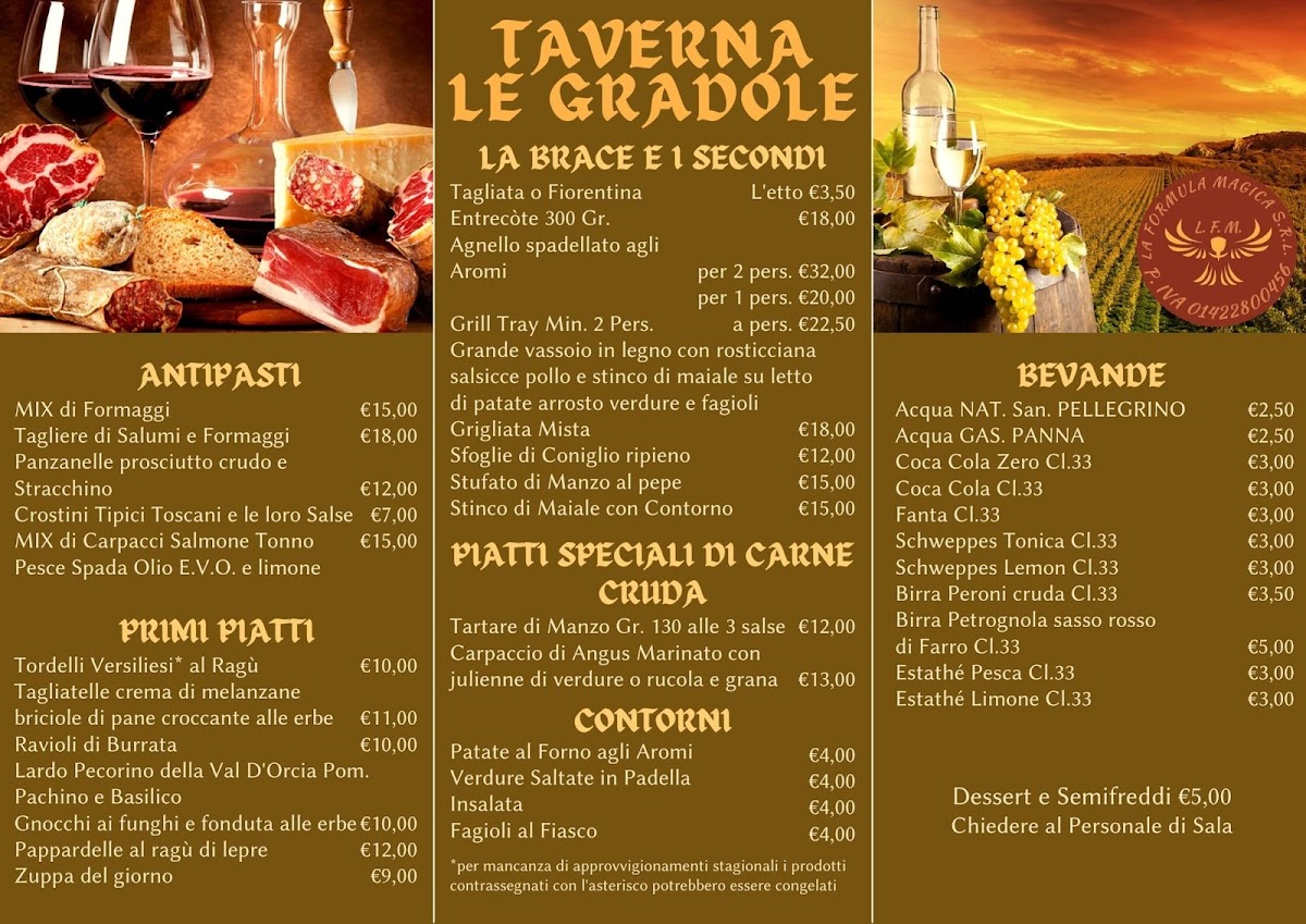 Menu Taverna Le Gradole - Seravezza-2